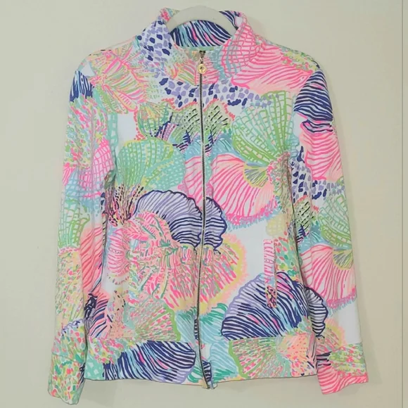 Lilly pulitzer full zip jacket discount